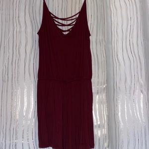 Burgundy romper